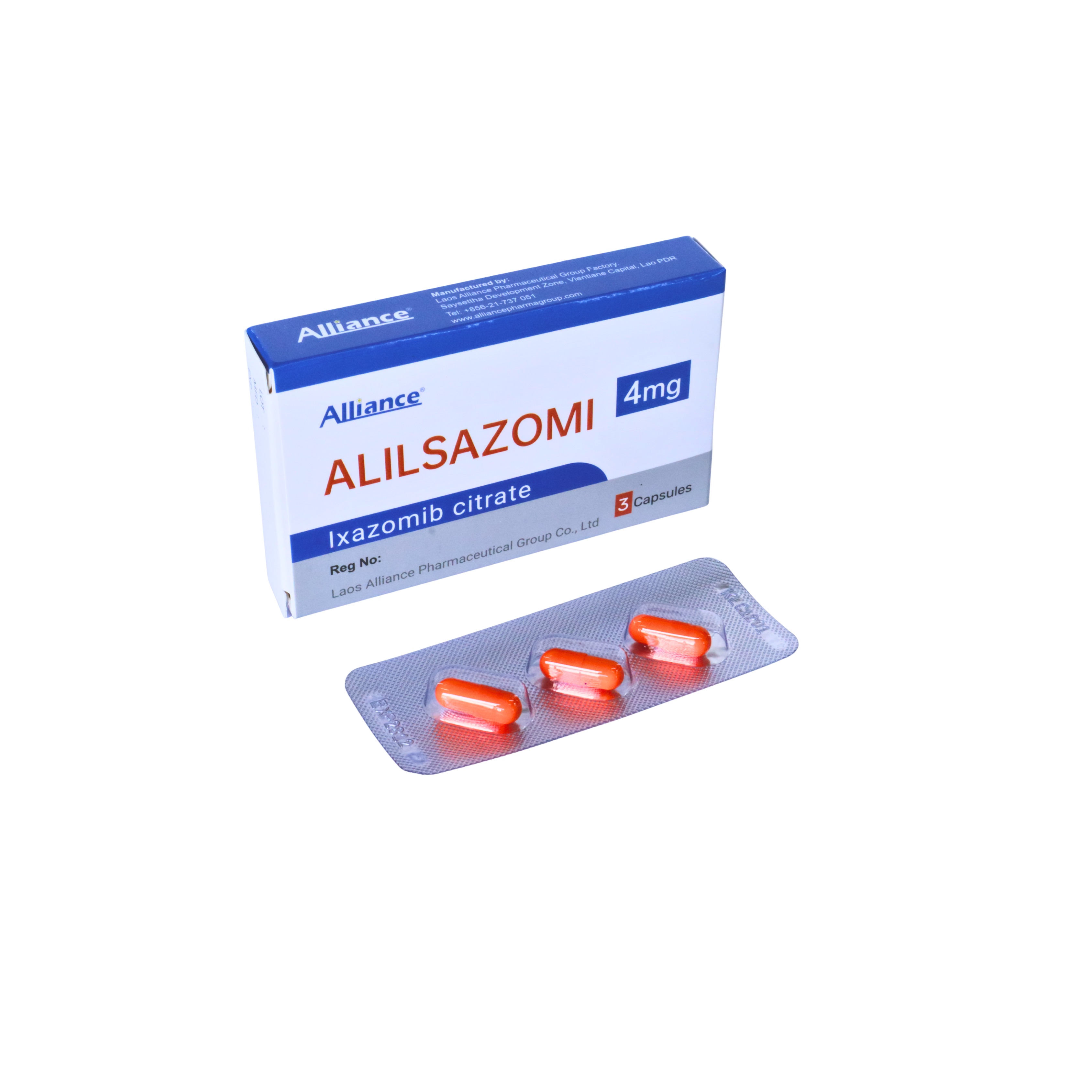 Isazomib citrate Ixazomib Citrate 4mg capsules 3 capsules/box Lao United Pharmaceutical [Logistics aging 7-14 days]