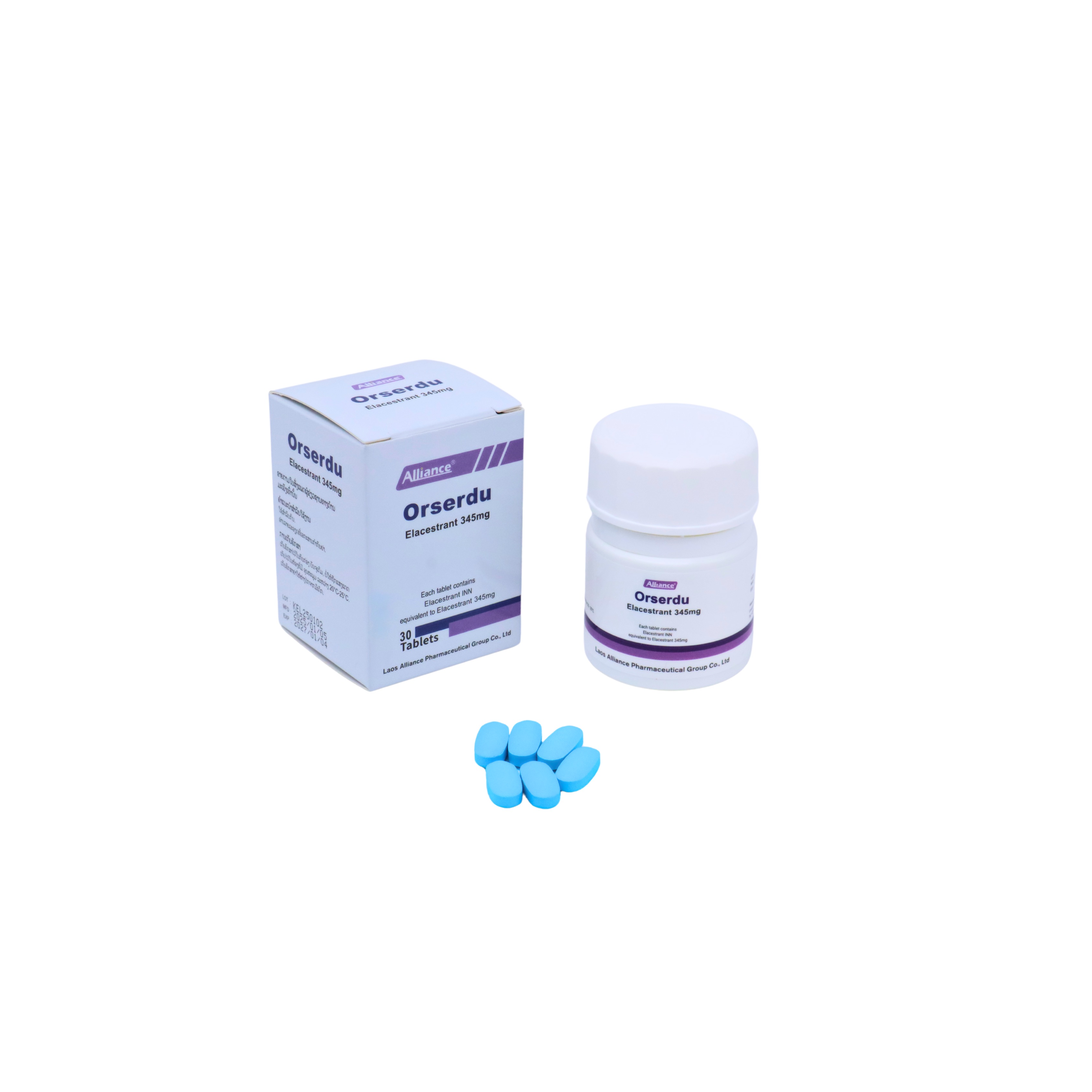 Elacestrant 345mg/tablet 30 tablets/bottle Lao United Pharmaceutical [Logistics aging 7-14 days]