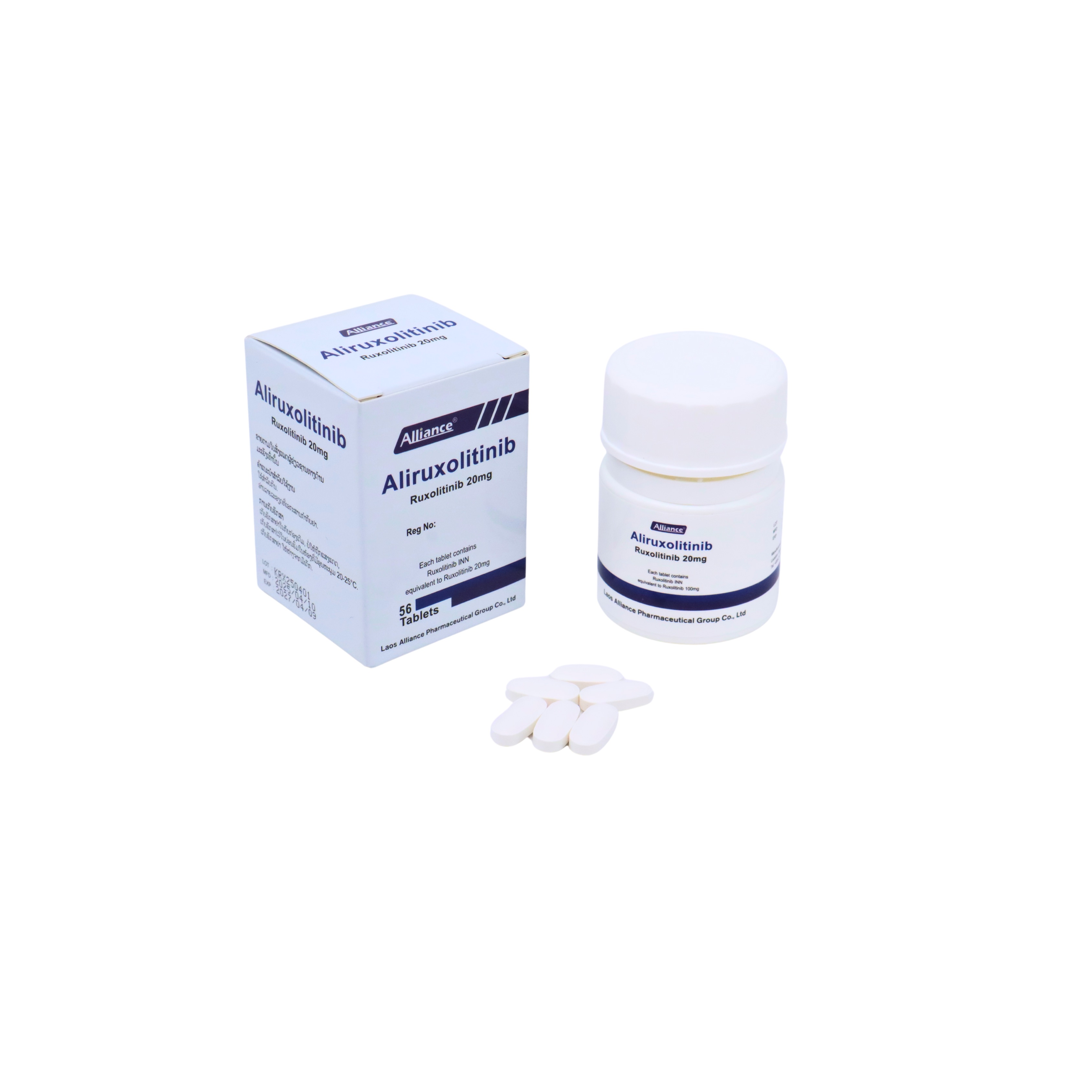 Ruxolitinib 20mg/tablet 56 tablets/bottle Lao United Pharmaceutical [Logistics aging 7-14 days]