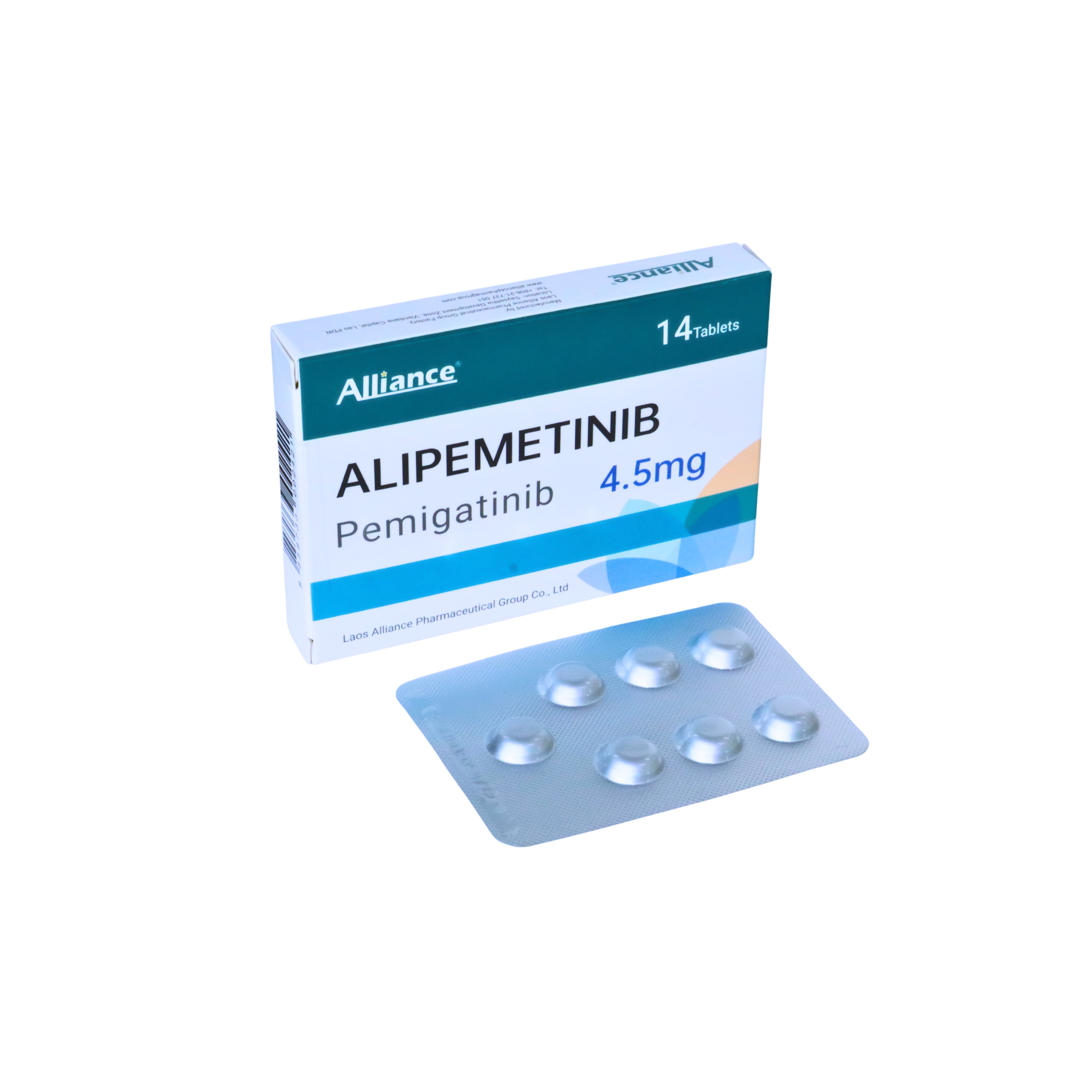 Pemitinib Pemigatinib 4.5mg Tablets 7 tablets/edition 2 edition/box Lao United Pharmaceutical [Logistics aging 7-14 days]