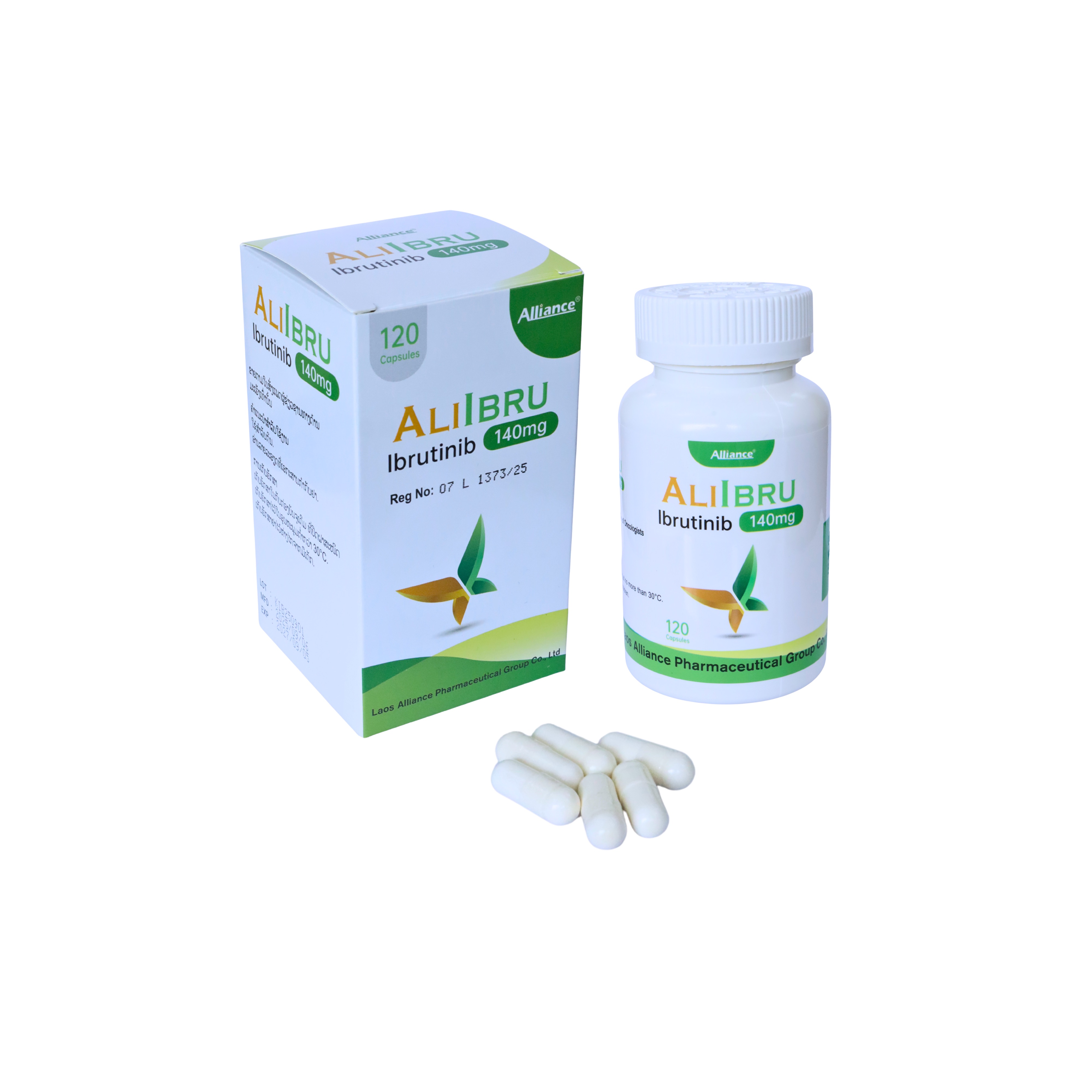 Ibutinib Ibrutinib140mg/capsule 120 tablets/bottle Lao United Pharmaceutical [Logistics aging 7-14 days]