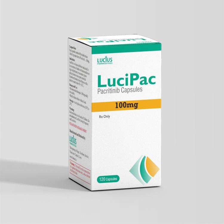 Pacritinib capsules 100 mg/capsule, 120 capsules/box